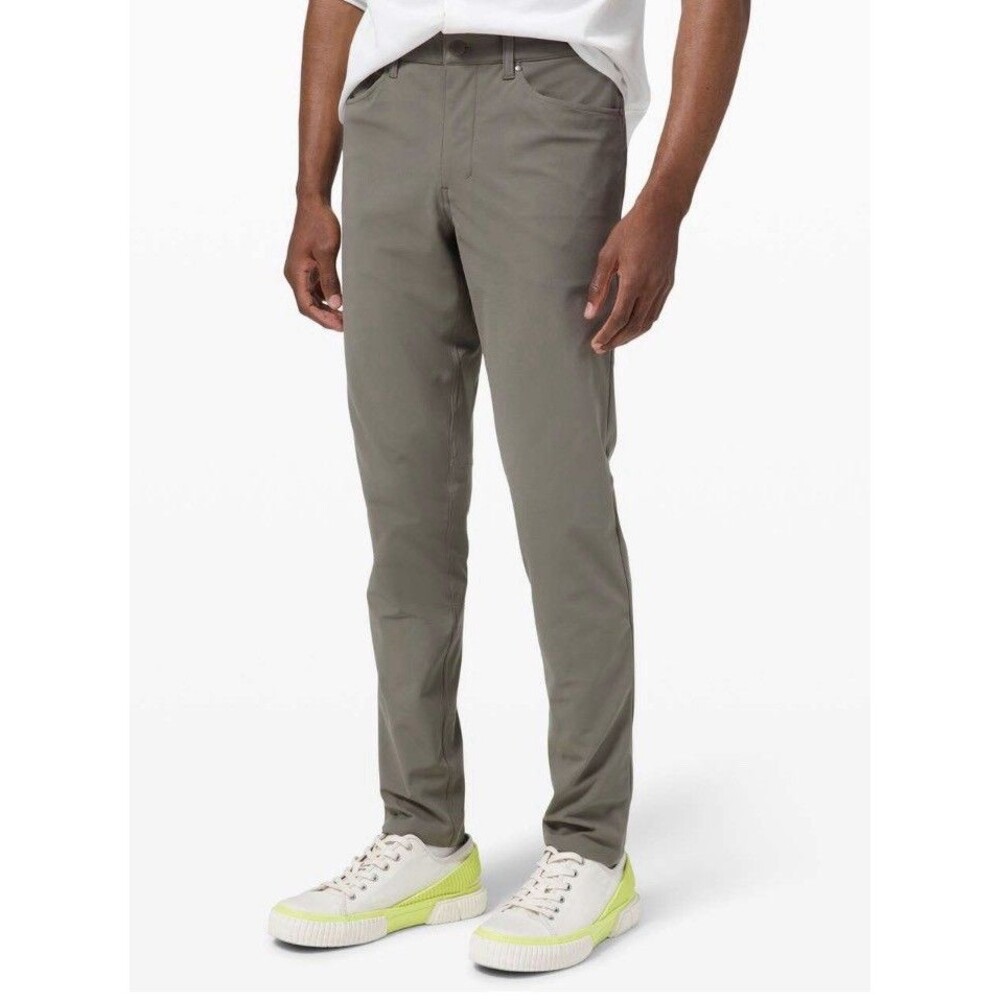 Lululemon Men's Size 31x28 ABC Slim-Fit Pant Warpstreme Grey Sage EXCELLENT